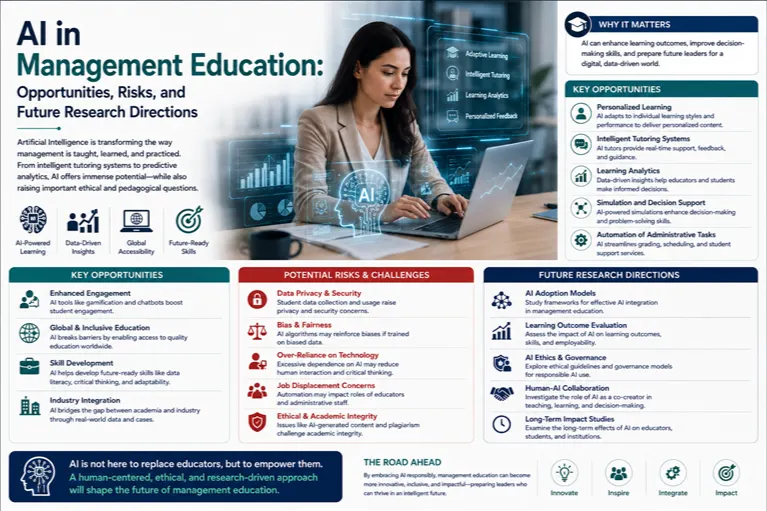 AI in Management Education: Opportunities, Risks, and Future Research Directions
